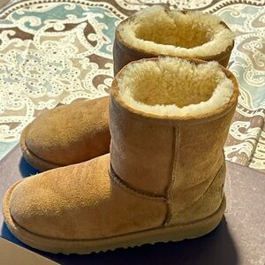 UGG Kids Tan Boots with Cream Lining